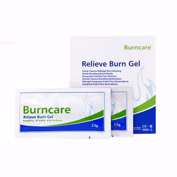 Pansement en gel pour brûlures imprégné de gel soluble dans l'eau pour apaiser les brûlures d'urgence
