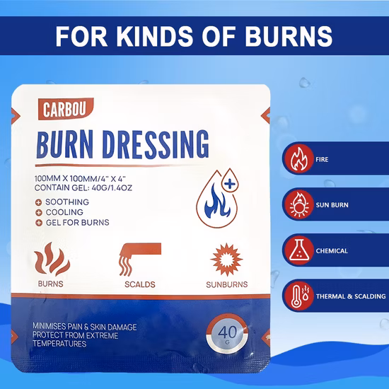 Pansement pour brûlures Gel Hydrogel Pansement stérile pour traumatismes Guérison avancée pour les soins des plaies Premiers soins Burncare Bandage