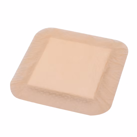 Pansement en mousse de silicone à bordure douce absorbant doux jetable médical