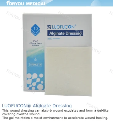 Huizhou Foryou Medical absorbe le liquide de plaie des ulcères du pied diabétique Ion de calcium Pansement d'alginate Pansement hémostatique médical